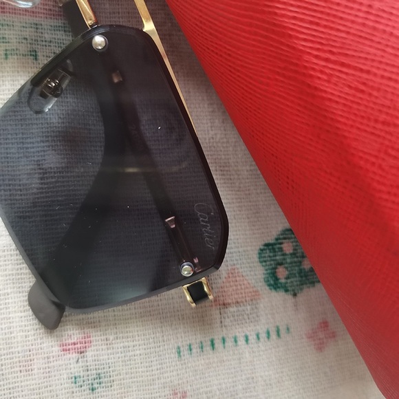 Cartier Sunglasses Gold frame Eyeglasses Black - Picture 12 of 12